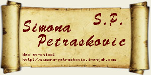 Simona Petrašković vizit kartica